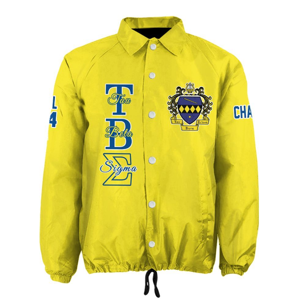 Ireishprint Tau Beta Sigma Custom Line Crossing Jacket, Personalized Tau Beta Sigma Line Jacket Sorority Crossing Jacket