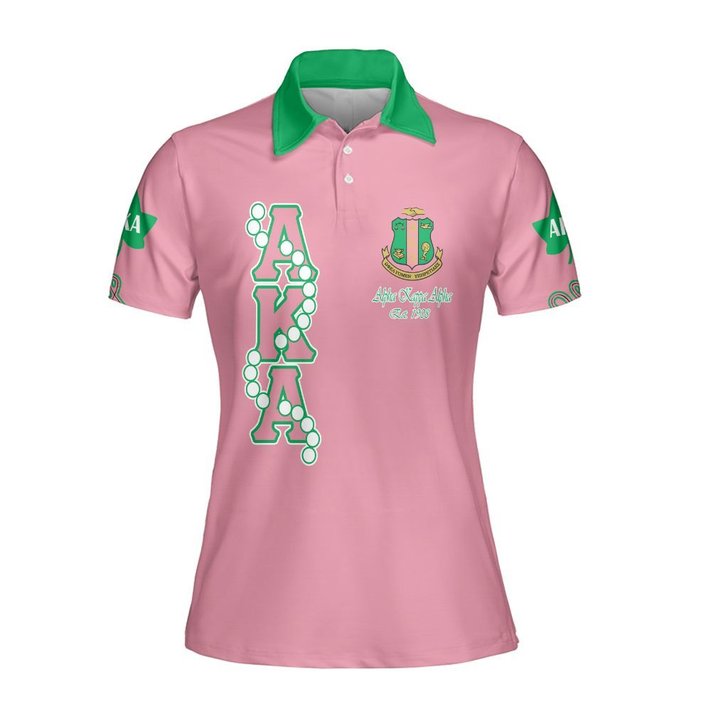 Ireishprint A.K.A Polo Shirt, Ivy Leaf Polo Shirt 1908 Sorority Polo Shirt