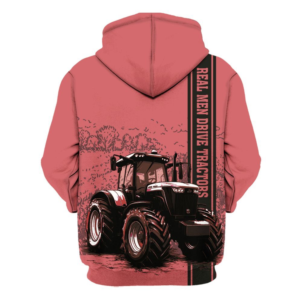 Amare Box Farm Tractor Shirt, Real Men Drive Tractors, Custom Name Shirt, Boy Tractor, Vintage Tractor, Gift For Loves Farmer Unisex Hoodie