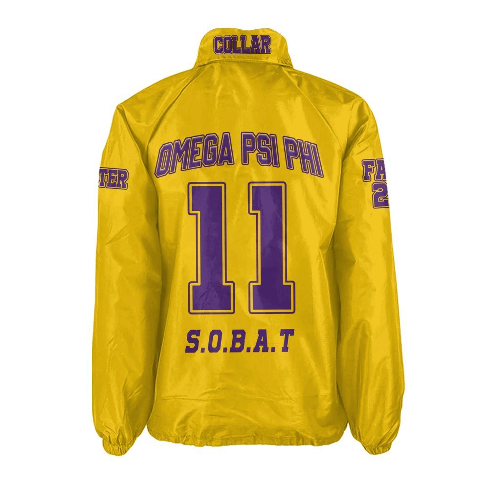Ireishprint ΩΨΦ Custom Line Crossing Jacket, Personalized Gold Jacket ΩΨΦ Fraternity Crossing Jacket