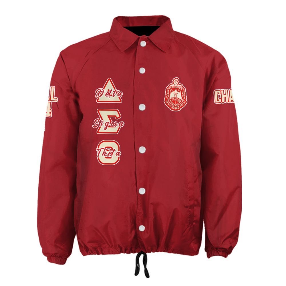 Ireishprint Delta Sigma Theta Custom Line Crossing Jacket, Delta Sigma Theta Sisterhood Crimson Jacket 1913 Sorority Crossing Jacket