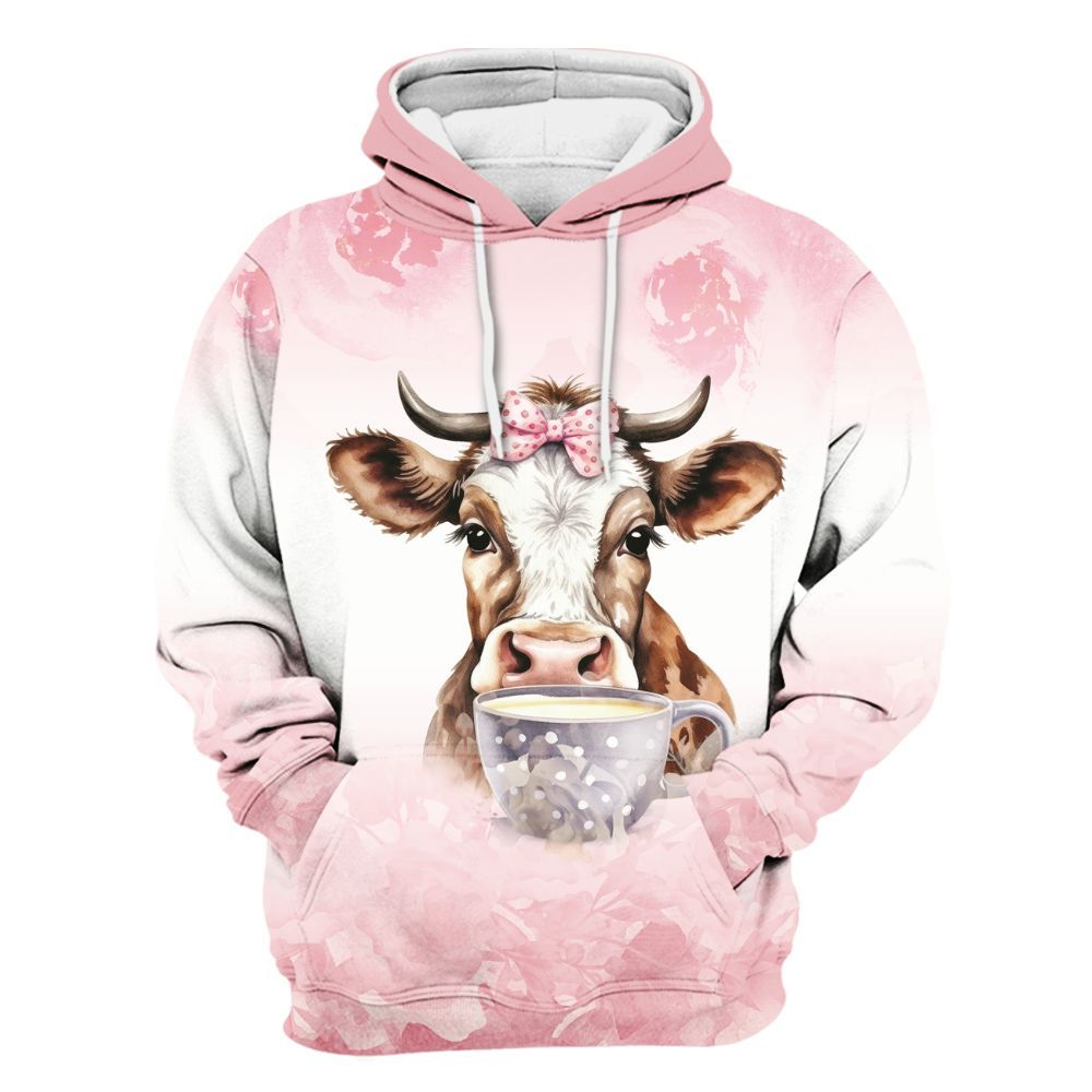 Amare Box Cow Farm Shirt, A Girl Who Loves Cow, Cute Cow, Coffee Cow, Cow Shirt, Farm Shirt, Cow Lover, Cow Girl, Gift Shirt For Farmer Unisex Hoodie