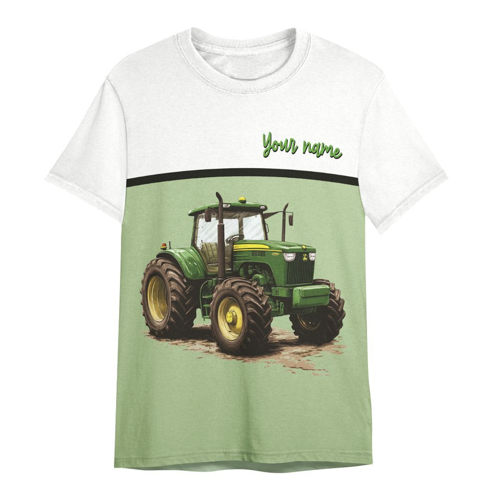 Amare Box Farm Tractor Shirt, Sorry I'm Late I Saw A Tractor, Custom Name, Tractor Clipart, Love Tractor, Vintage Tractor, Gift For Loves Farmer All Over Print Unisex Shirt