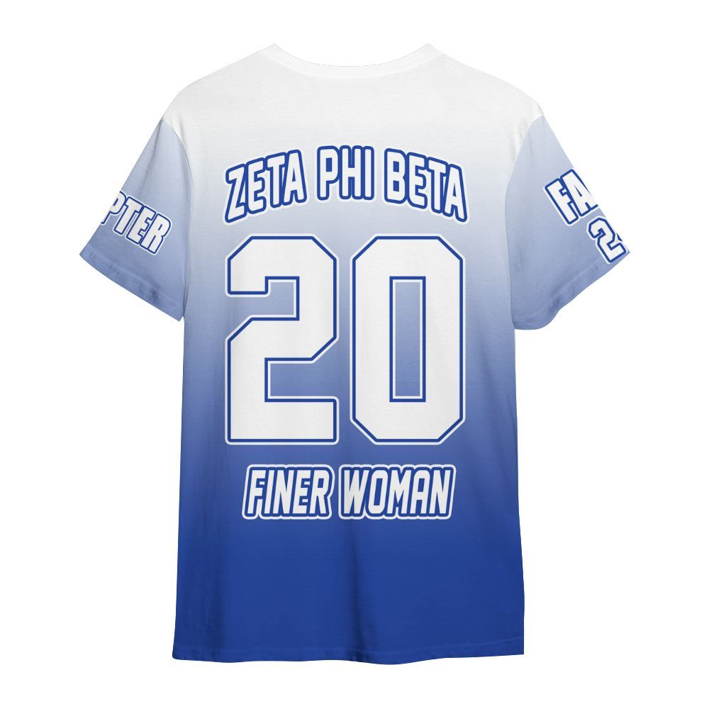 Ireishprint Zeta Phi Beta Custom Chapter Shirt, Personalized Faded Color Shirt Zeta Phi Beta Sorority All Over Print Shirt