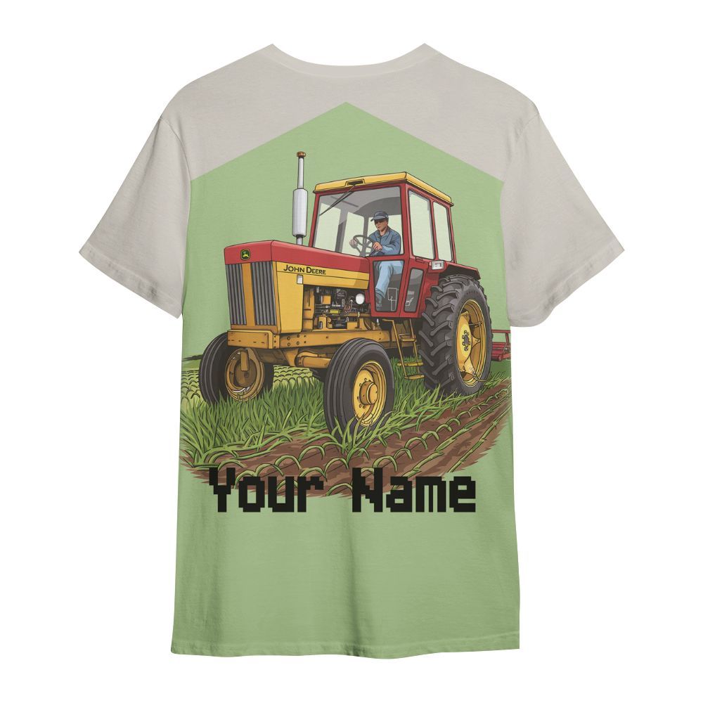 Amare Box Farm Tractor Shirt, Tractor Pulling Is My Therapy, Custom Name, Tractor Clipart, Love Tractor, Vintage Tractor, Gift For Farm Lover All Over Print Unisex Shirt
