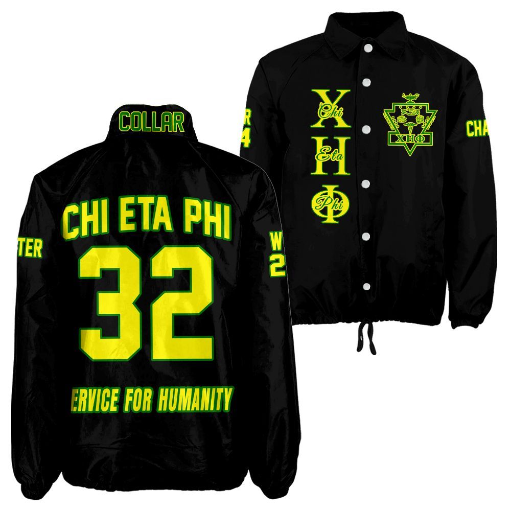 Ireishprint Chi Eta Phi Custom Black Line Crossing Jacket, Personalized Crossing Line Jacket Chi Eta Phi Sorority Crossing Jacket