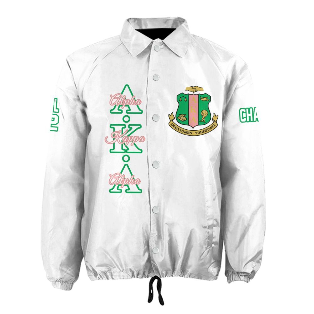 Ireishprint A.K.A Custom Line Crossing Jacket, Personalized White Jacket 1908 Sorority Crossing Jacket