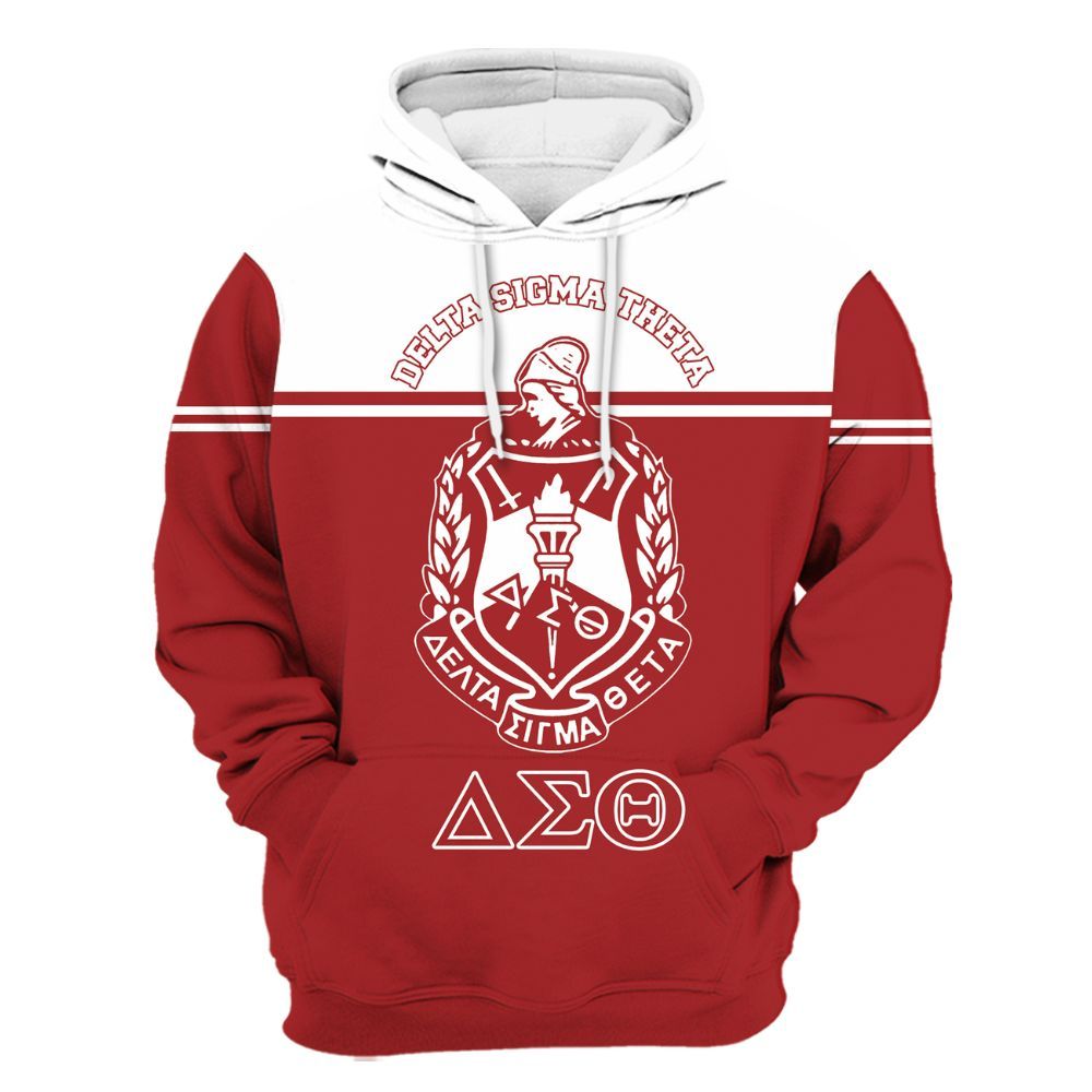 Ireishprint Delta Sigma Theta Shirt, Deltas Crimson Duo White Color 1913 Sorority Hoodie