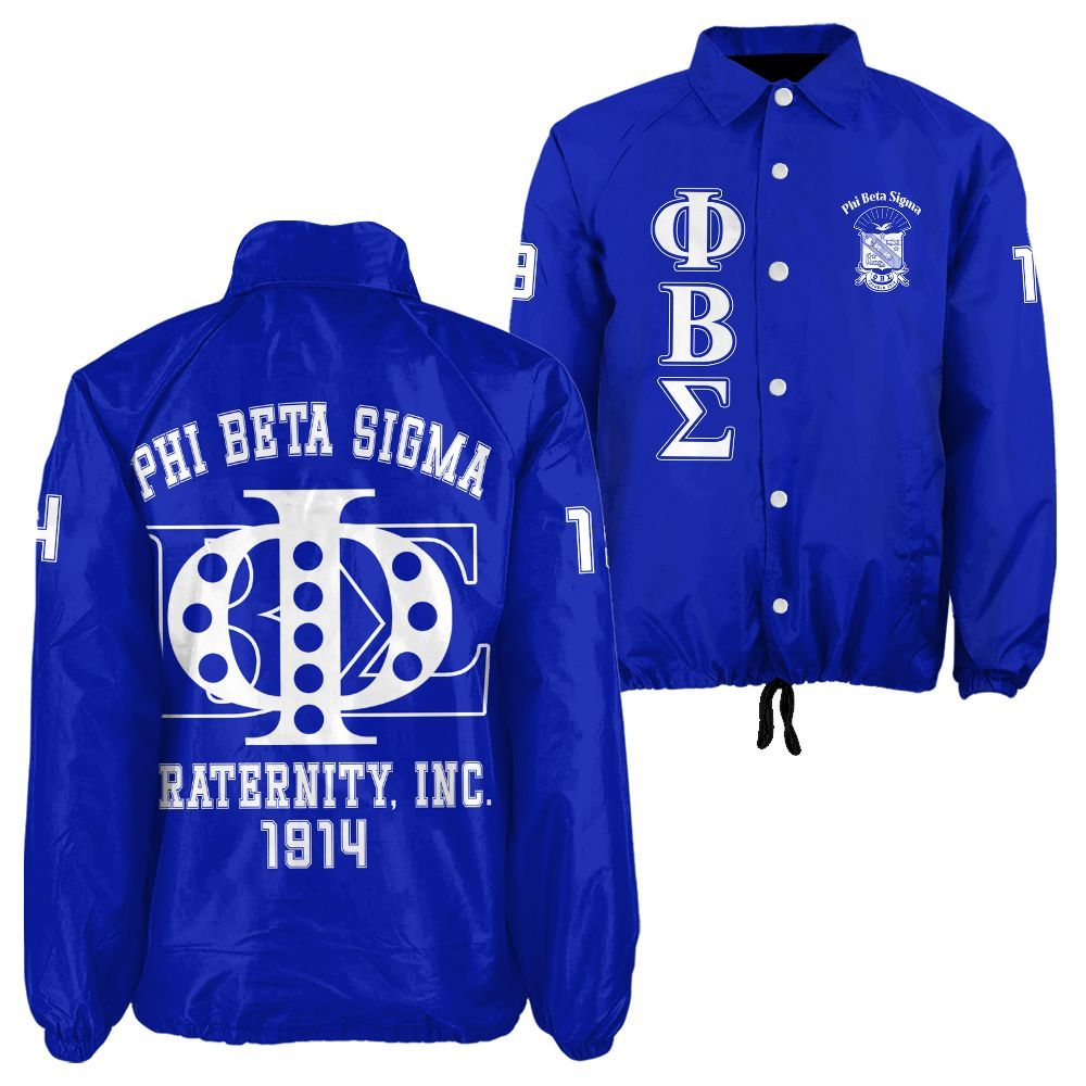 Ireishprint Phi Beta Sigma Crossing Jacket, Royal Blue Jacket Phi Beta Sigma Fraternity Crossing Jacket