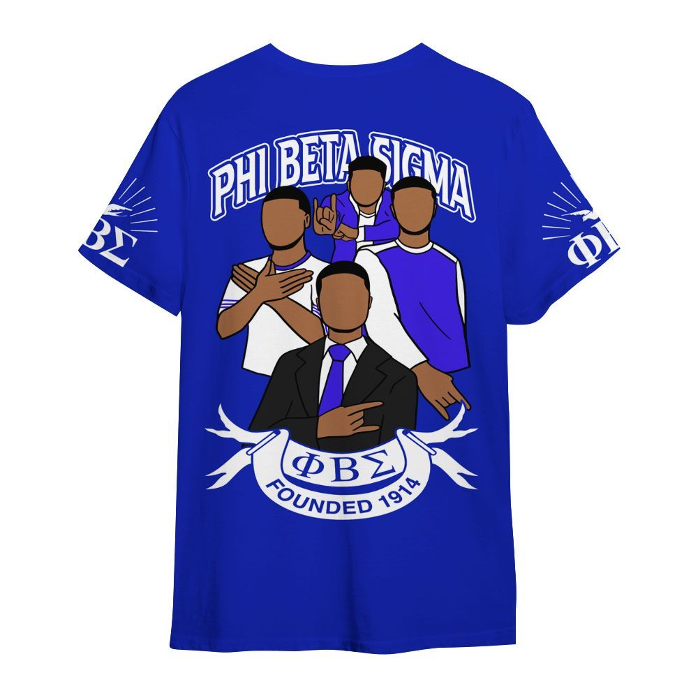 Ireishprint Phi Beta Sigma Shirt, Founded 1914 Royal Blue Shirt Phi Beta Sigma Fraternity Shirt