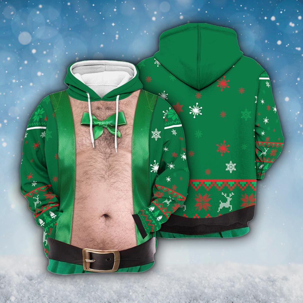 Amare Box Faux Real Realistic Ugly Christmas Sweater, Funny Christmas Santa Meme Xmas Sweater Design Gift For Fan