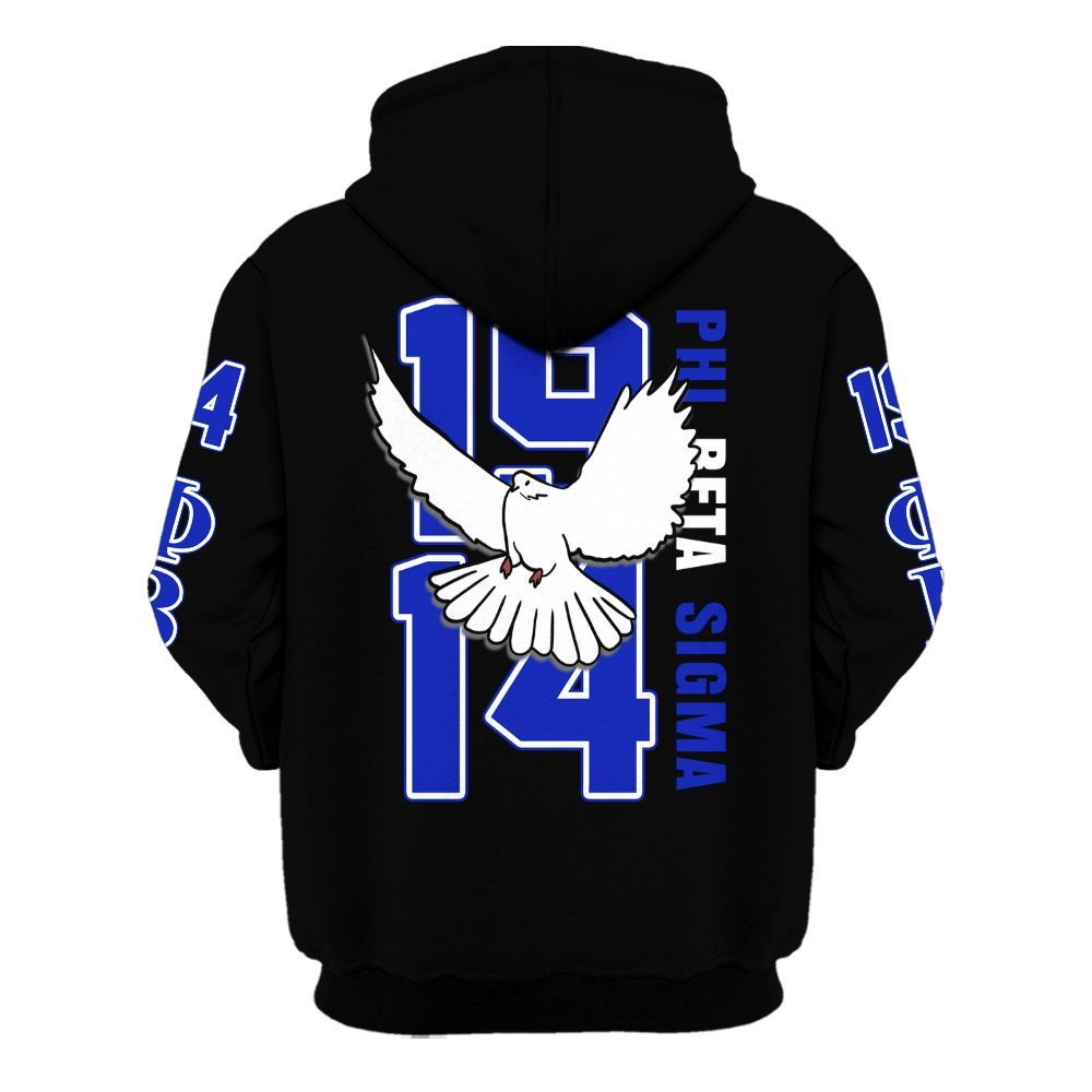 Ireishprint Phi Beta Sigma Shirt, Dove Black Royal Blue Shirt Phi Beta Sigma Fraternity Hoodie