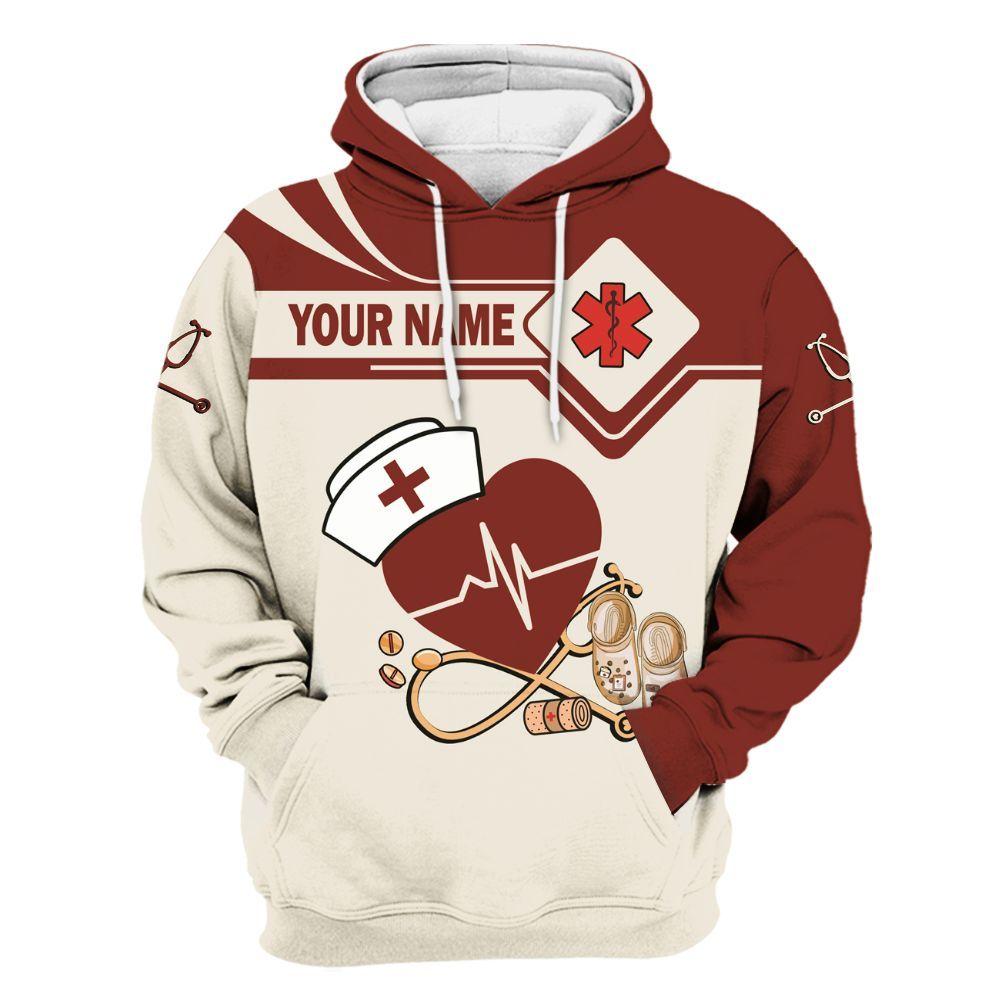 Amare Box Nurse Shirt, My Favorite Nurse Calls Me Mom, Custom Name, Proud Mom, Gifts For Mom, Gift For Nurse's Mom Unisex Hoodie