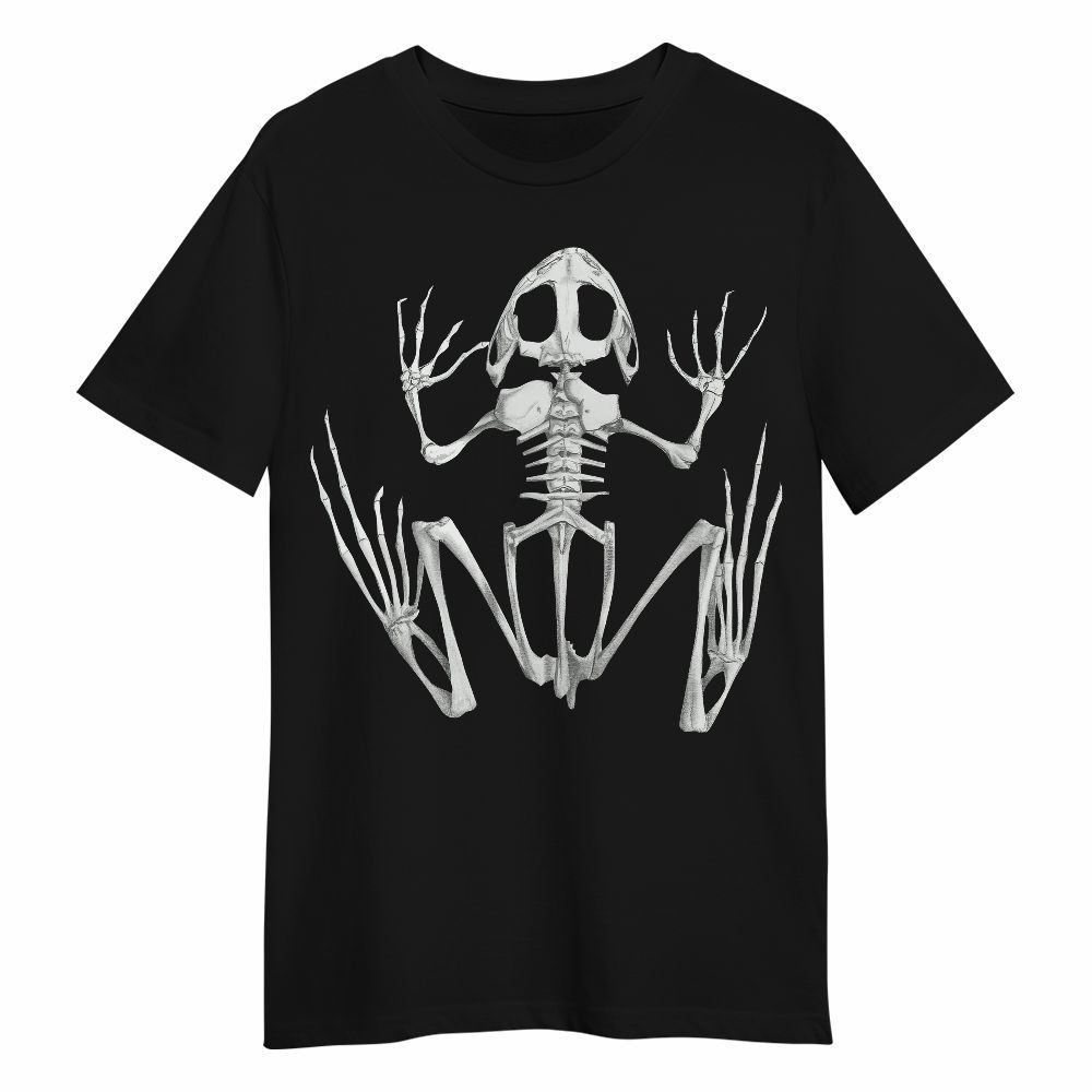 Amare Box Funny Frog Shirt, Frog Skeleton Vintage, Cool Frog Graphic 90 Bootleg Anatomy Unisex Shirt