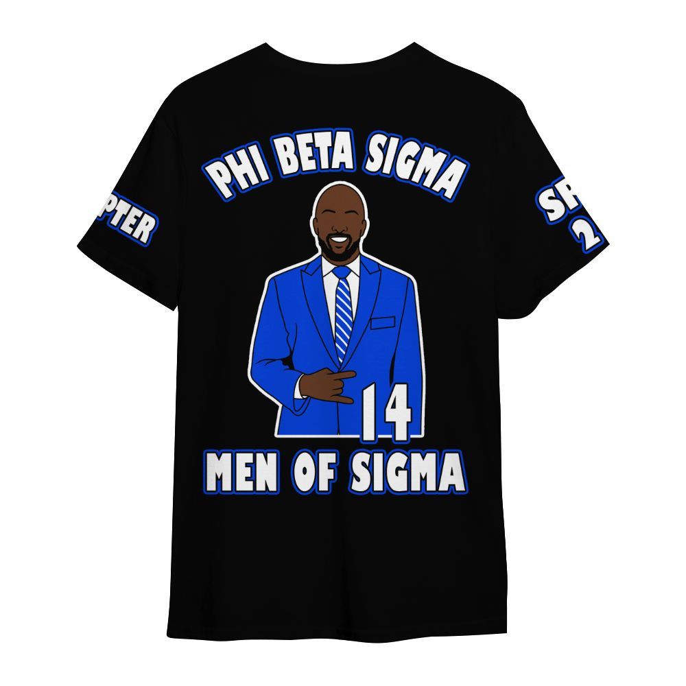 Ireishprint Phi Beta Sigma Custom Chapter Shirt, Personalized Black Shirt Phi Beta Sigma 1914 Fraternity Shirt