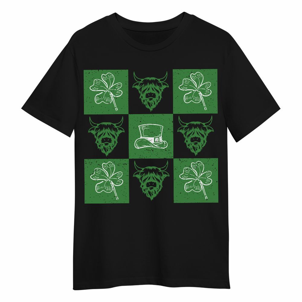 Amare Box Cow Farm Shirt, ST Patrick's Day Cow, Retro Checkered, Lucky Shirt, Vintage Shirt, Cow Shirt, Holiday Gift For Cow Lover Unisex Shirt