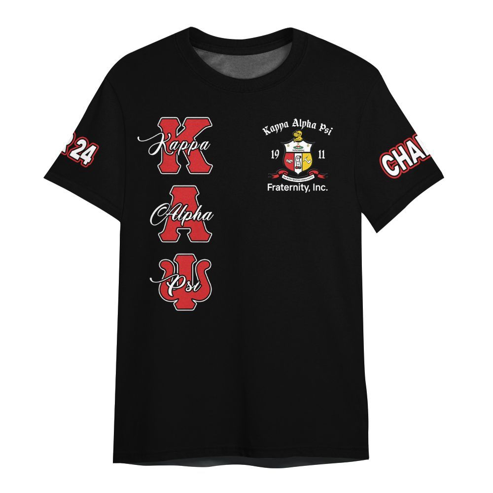 Ireishprint ΚΑΨ Custom Chapter Shirt, Personalized Black Shirt ΚΑΨ Since 1911 Fraternity Shirt