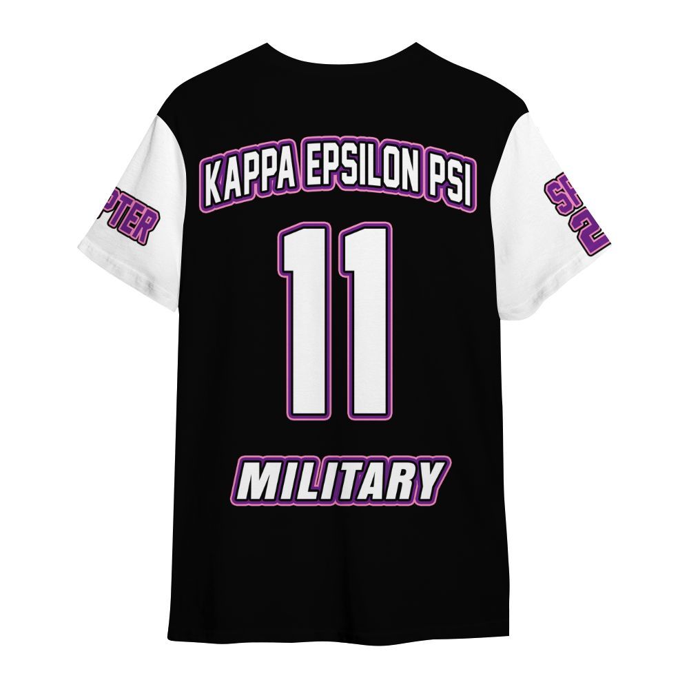Ireishprint Kappa Epsilon Psi Military Custom Chapter Shirt, Personalized Black Mix White Shirt Kappa Epsilon Psi Military Sorority Shirt