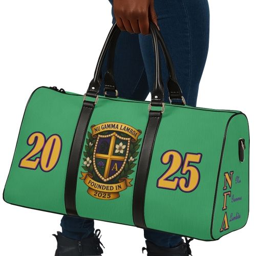 Ireishprint Nu Gamma Lambda Travel Bag, Kelly Green Travel Bag Nu Gamma Lambda Founded In 2025 Sorority