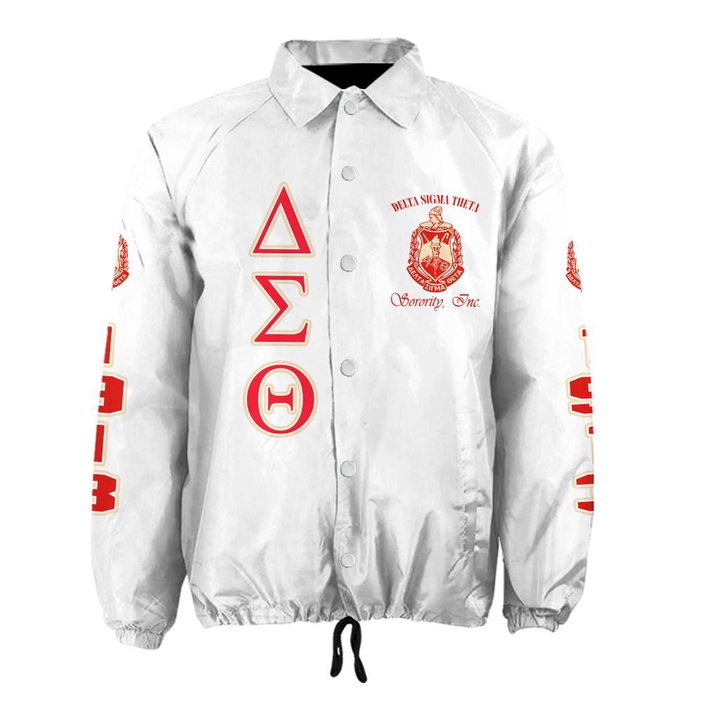 Ireishprint Delta Sigma Theta Crossing Jacket, Founded 1913 Crimson Jacket Delta Sigma Theta Sorority Crossing Jacket