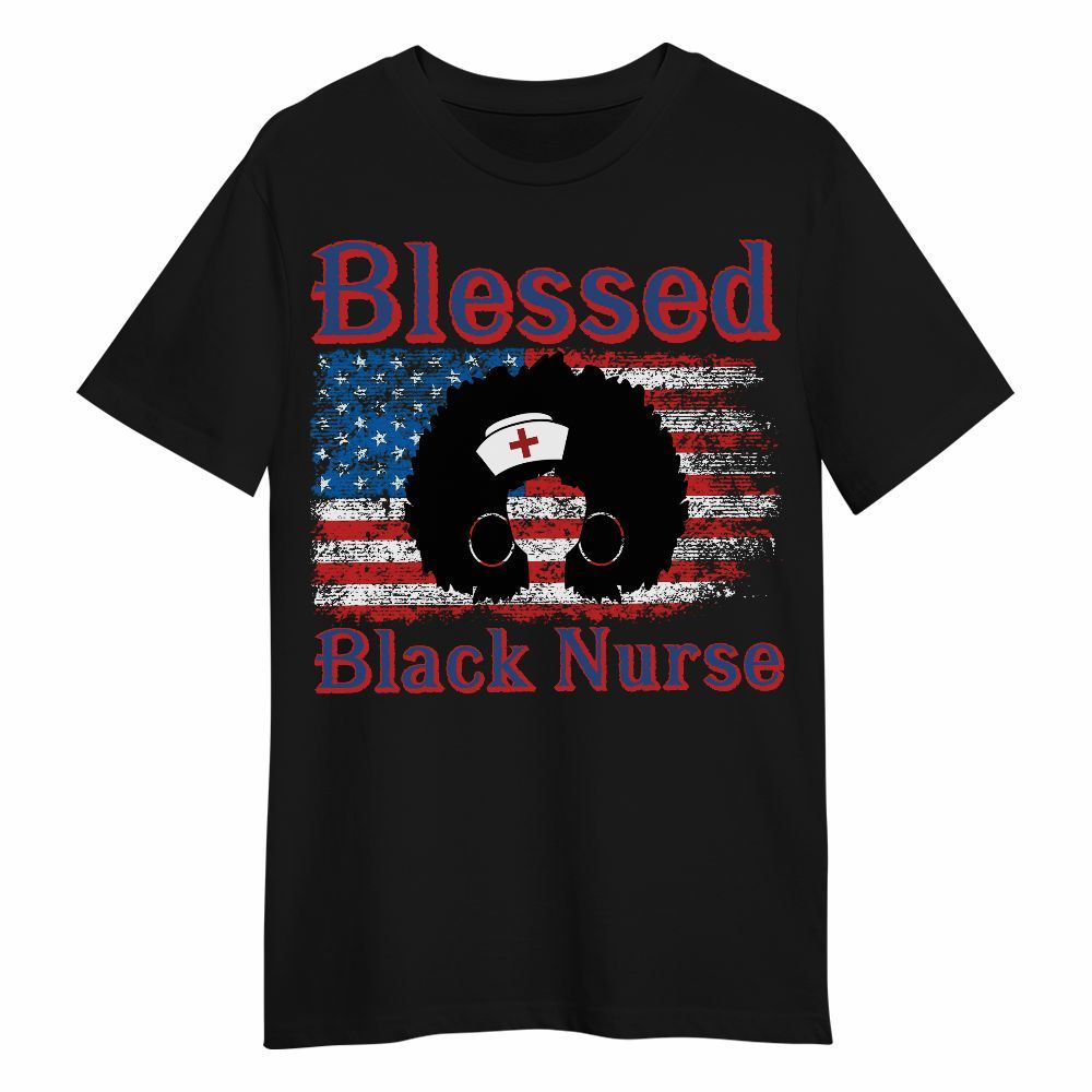 Amare Box Nurse Shirt, Blessed Black Nurse, US Flag Black Nurse, Gift For Black Nurse Unisex Shirt