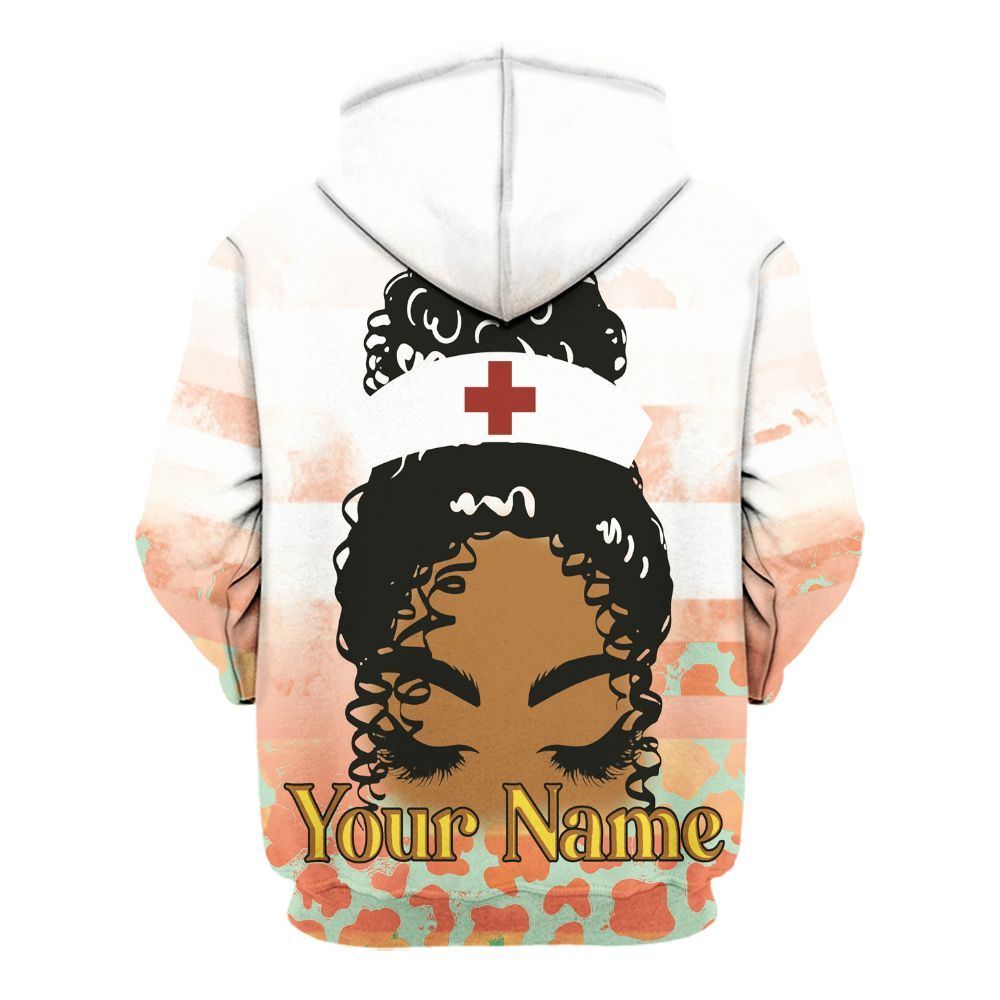 Amare Box Nurse Shirt, Retired Black Nurse, Custom Name Shirt, Retired Nurse, Black Nurse, Nurse Clipart, Gift For Black Nurse Unisex Hoodie