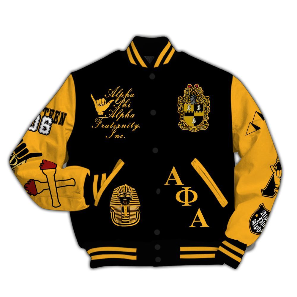 Ireishprint ΑΦΑ Varsity Jacket, ΑΦΑ Transcend Motto Edition Jacket 1906 Fraternity Jacket