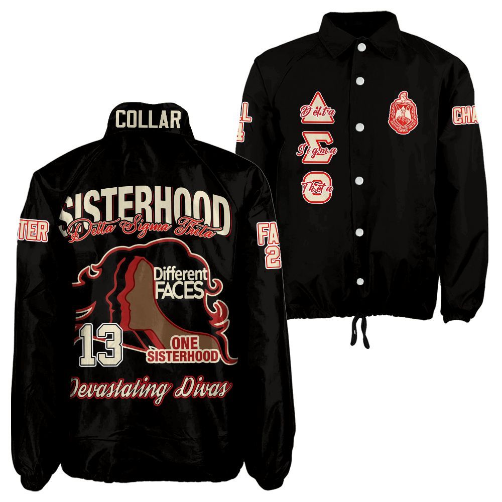 Ireishprint Delta Sigma Theta Custom Line Crossing Jacket, Delta Sigma Theta Sisterhood Black Jacket 1913 Sorority Crossing Jacket