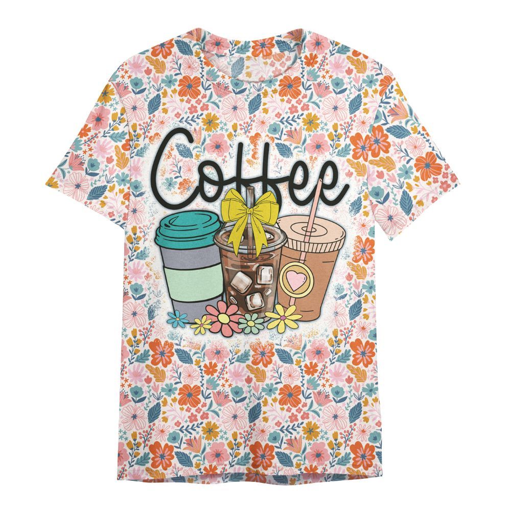 Amare Box Nurse Shirt, Nurse Coffee, Custom Name, Nurse Floral, Nurse Life, Gift For Nurse All Over Print Unisex Shirt