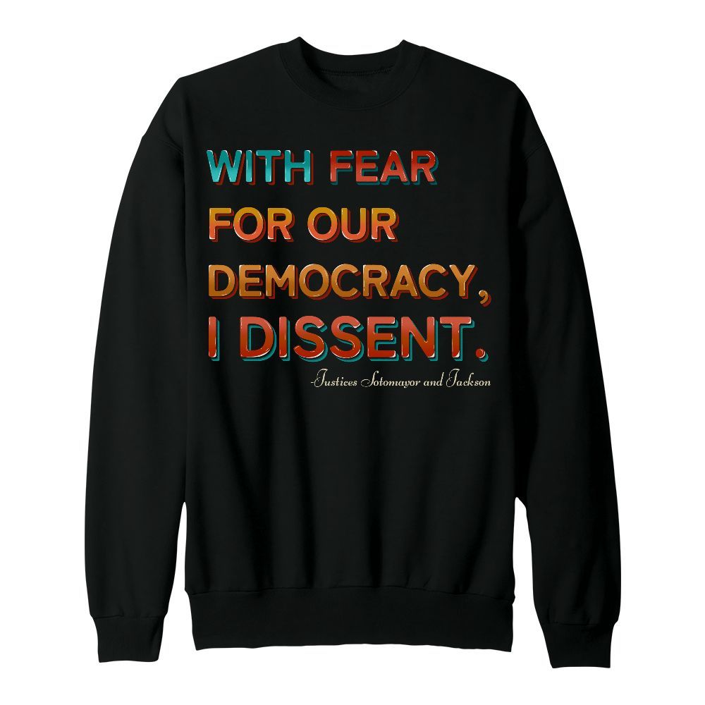 Amare Box With Fear For Our Democracy I Dissent Shirt, Vintage America Sweatshirt, USA Election Shirt, Unisex Gift Unisex Sweatshirt
