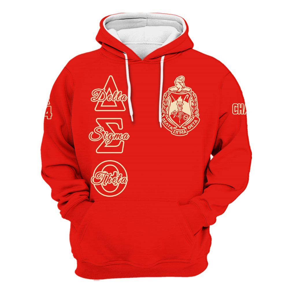Ireishprint Delta Sigma Theta Custom Chapter Shirt, Personalized Crimson Shirt Delta Sigma Theta Sorority Hoodie