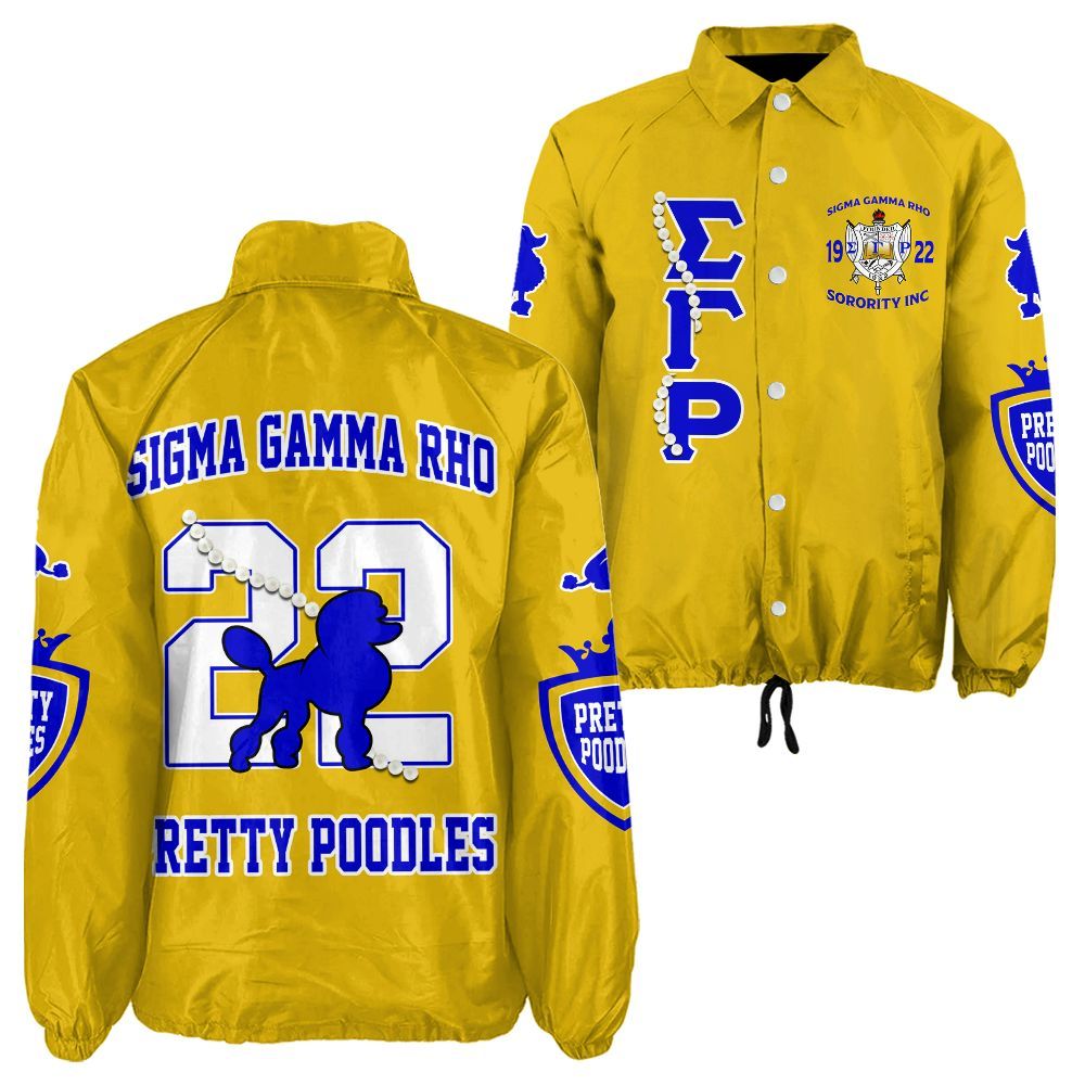 Ireishprint Sigma Gamma Rho Crossing Jacket, Pretty Poodles Jacket Sigma Gamma Rho Sorority Crossing Jacket