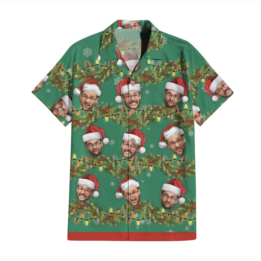 Amare Box Personalized Photo Face Ugly Sweater, Custom Funny Faces Beer Xmas Party Gift For Friends Unisex Hawaii Shirt, Short