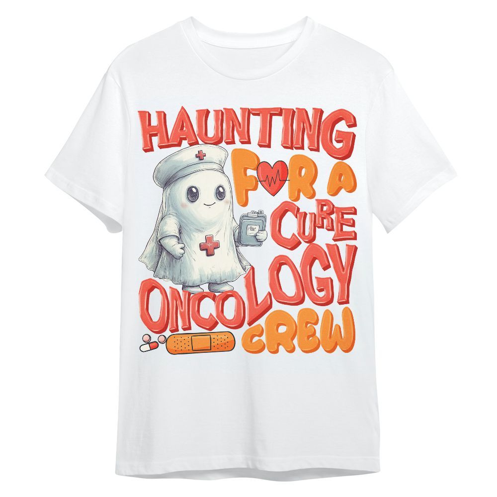 Amare Box Funny Nurse Halloween Shirt, Retro Haunting For A Cure Oncology Crew Gift For Fan Unisex Shirt