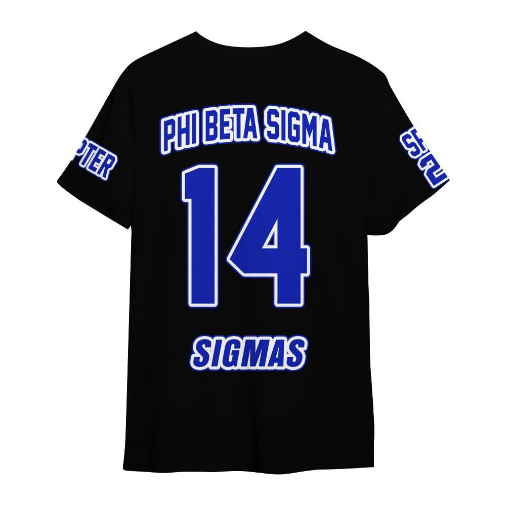 Ireishprint Phi Beta Sigma Custom Chapter Shirt, Personalized Black Royal Blue Shirt Phi Beta Sigma Fraternity Shirt