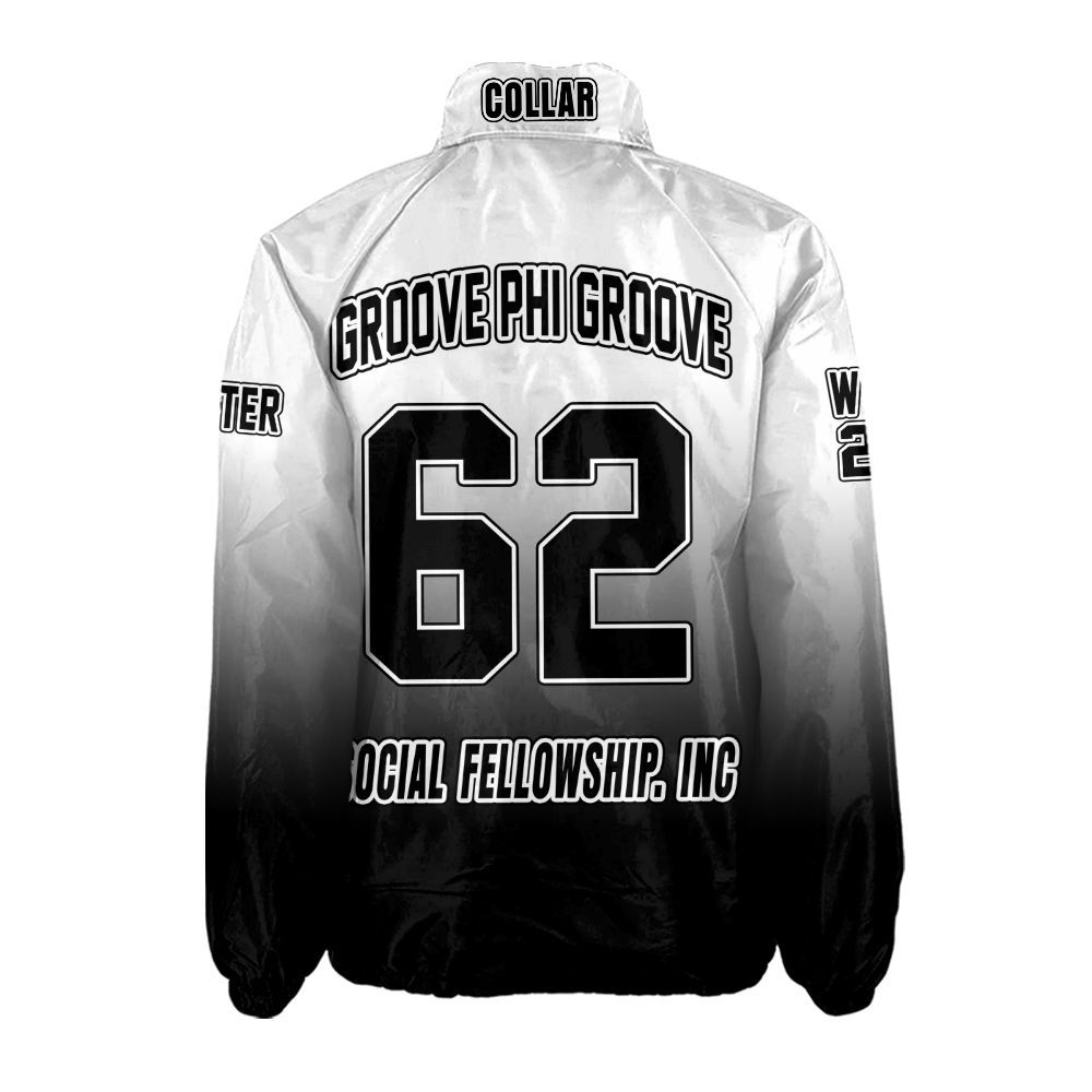 Ireishprint Groove Phi Groove Custom Line Crossing Jacket, Personalized Gradient Black Jacket Groove Phi Groove Crossing Jacket