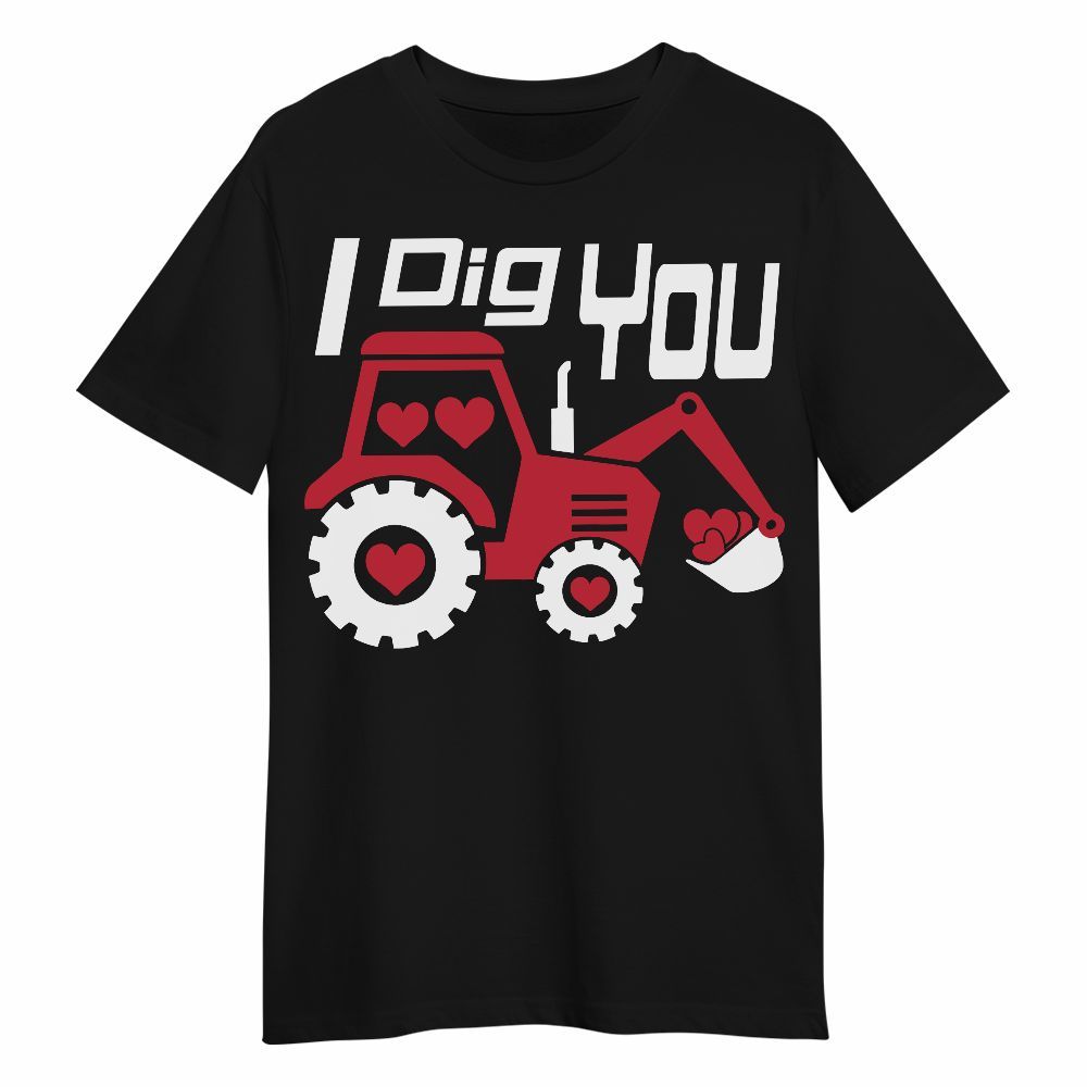 Amare Box Farm Tractor Shirt, I Dig You, Love Tractor, Valentine Tractor, Tractor Line Art, Gift For Farm Lover Unisex Shirt