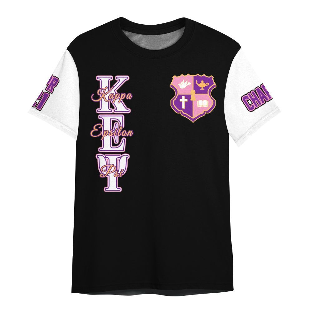 Ireishprint Kappa Epsilon Psi Military Custom Chapter Shirt, Personalized Black Mix White Shirt Kappa Epsilon Psi Military Sorority Shirt