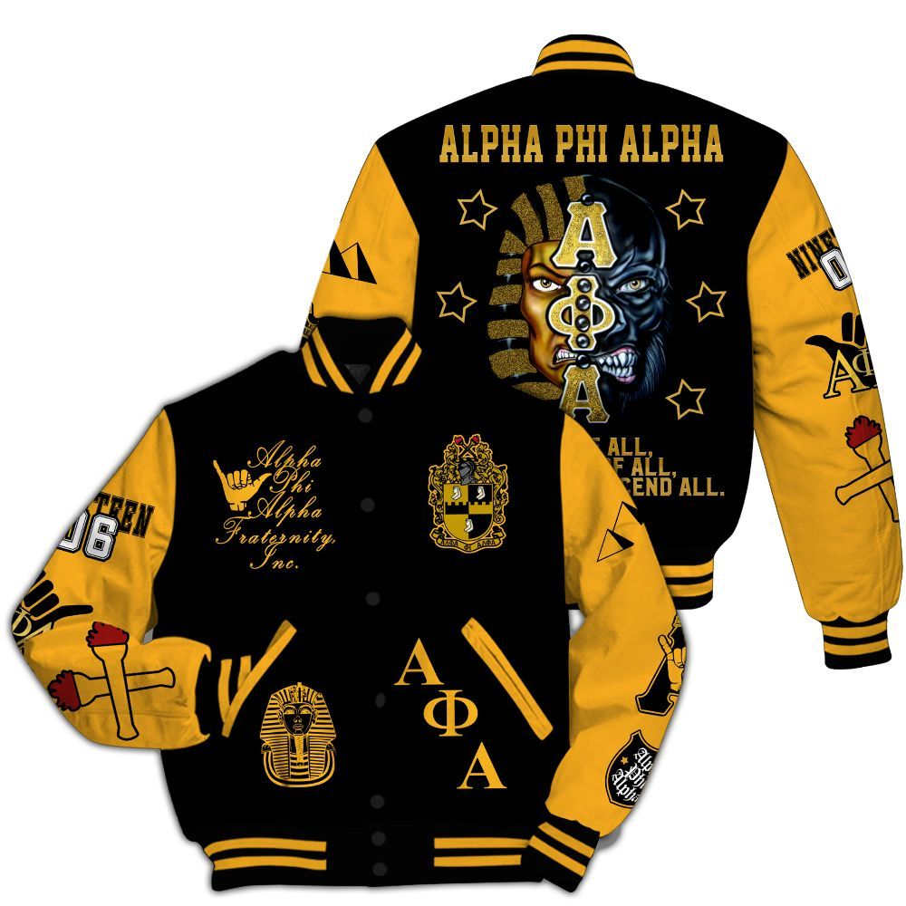 Ireishprint ΑΦΑ Varsity Jacket, ΑΦΑ Transcend Motto Edition Jacket 1906 Fraternity Jacket
