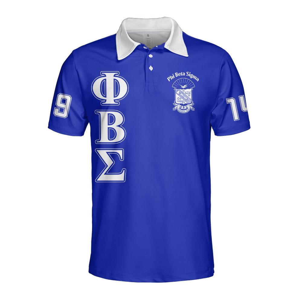 Ireishprint Phi Beta Sigma Polo Shirt, Royal Blue Polo Shirt Phi Beta Sigma Fraternity Polo Shirt