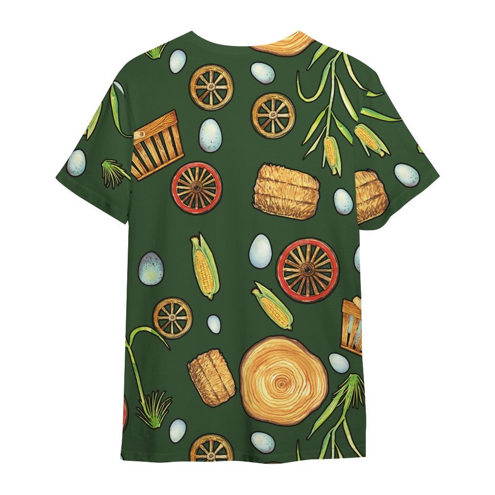 Amare Box Outstanding In My Field Shirt, Christmas Farm, Cute Farm Pattern, Farm Christmas Unisex Gift Shirt For Farmer All Over Print Unisex Shirt