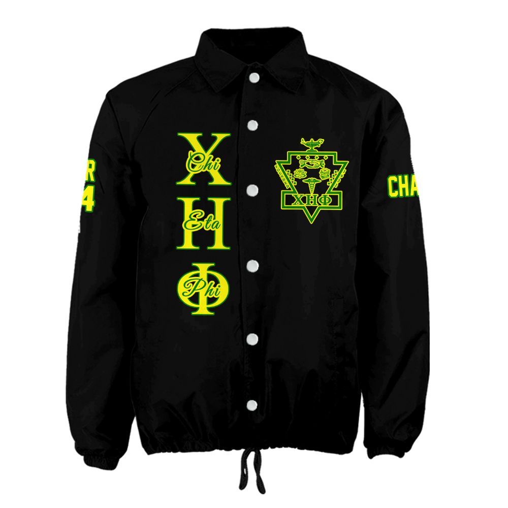 Ireishprint Chi Eta Phi Custom Black Line Crossing Jacket, Personalized Crossing Line Jacket Chi Eta Phi Sorority Crossing Jacket