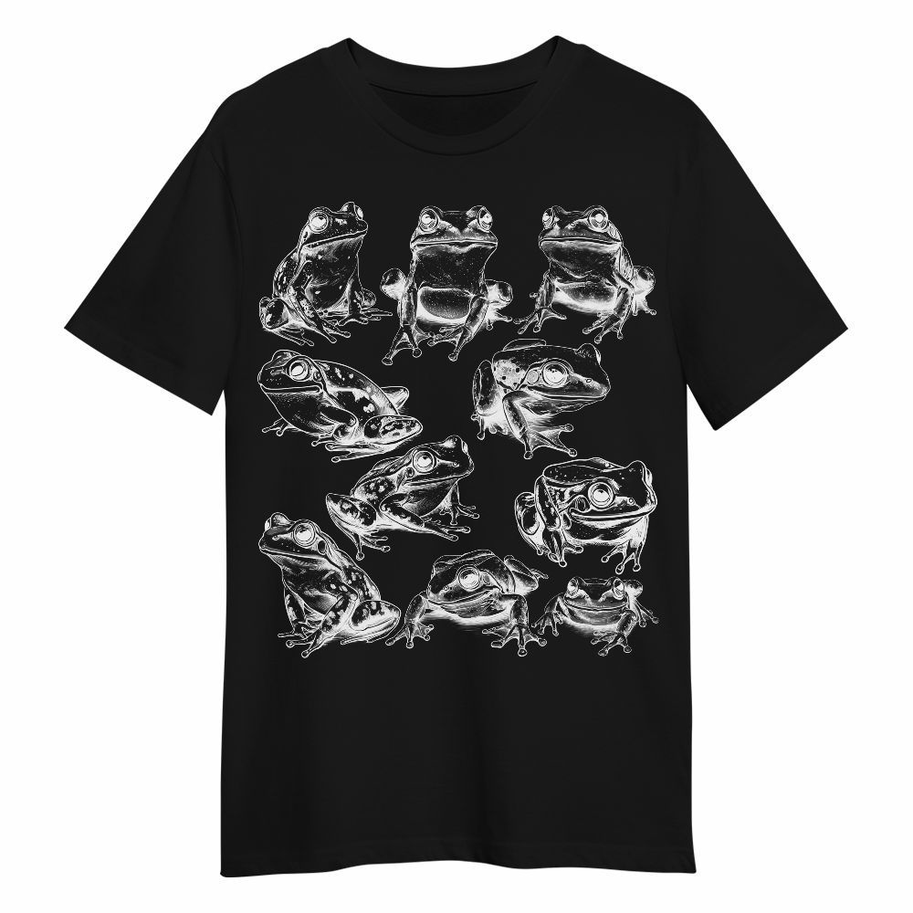 Amare Box Vintage 90s Tattoo Frog Shirt, Retro Toad Nature Graphic Frog Lover Gift For Fan Unisex Shirt