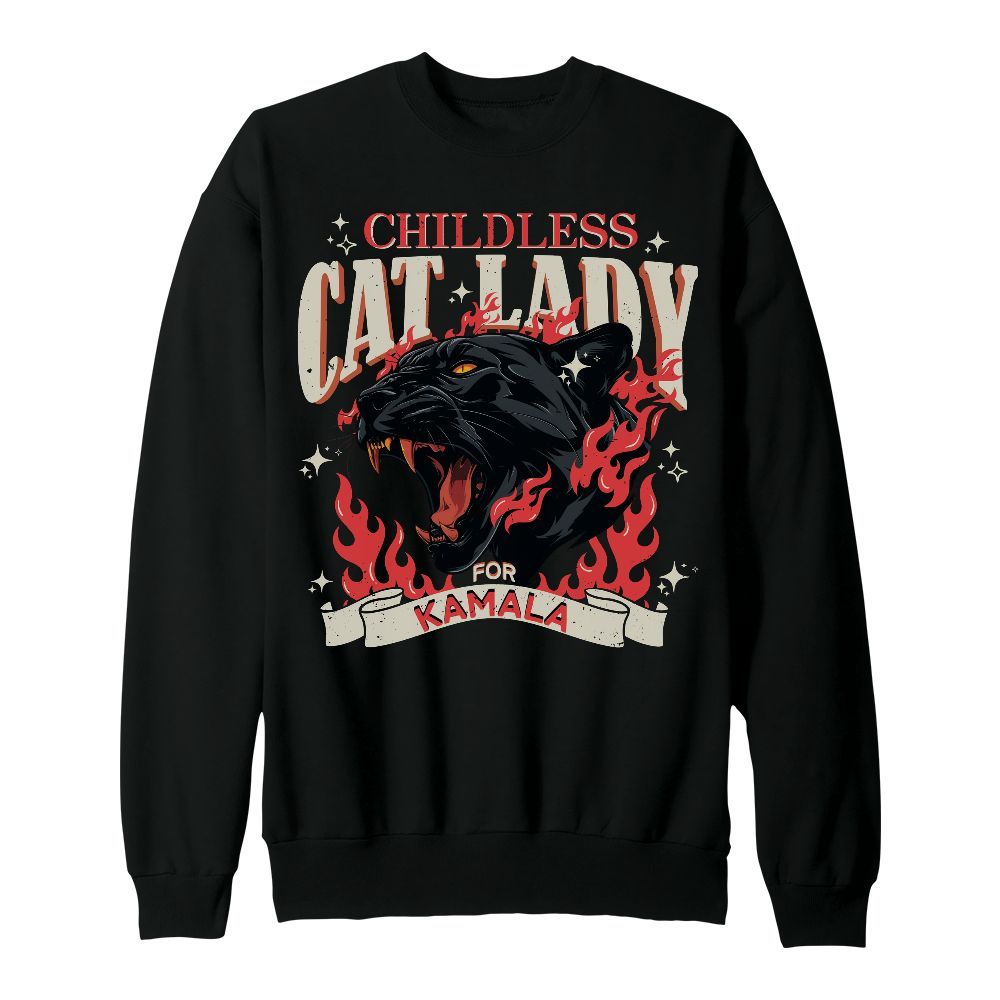 Amare Box Childless Cat Ladies Shirt, V2 Against Fascism Feminist Election USA Unisex Sweatshirt