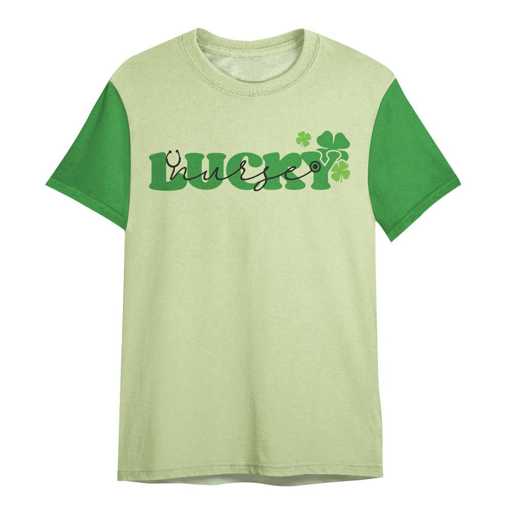 Amare Box Nurse Shirt, Lucky Nurse, Custom Name, Nurse St Patrick's Day, Gift For Nurse, Gift For St Patrick's Day All Over Print Unisex Shirt