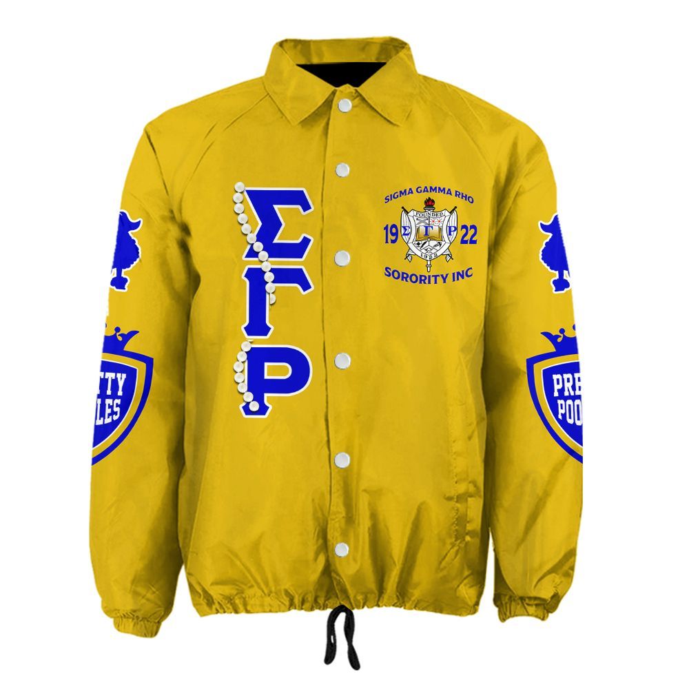 Ireishprint Sigma Gamma Rho Crossing Jacket, Pretty Poodles Jacket Sigma Gamma Rho Sorority Crossing Jacket