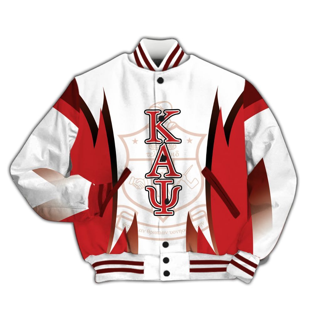 Ireishprint ΚΑΨ Varsity Jacket, Krimson Style KAP Nupe Gentlemen Jacket Since 1911 Fraternity Jacket
