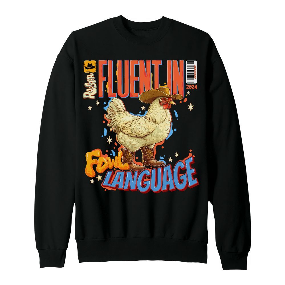 Amare Box Fluent In Fowl Language Shirt, Funny Chicken Sweatshirt, Animal Funny Shirt Unisex Gift Unisex Sweatshirt