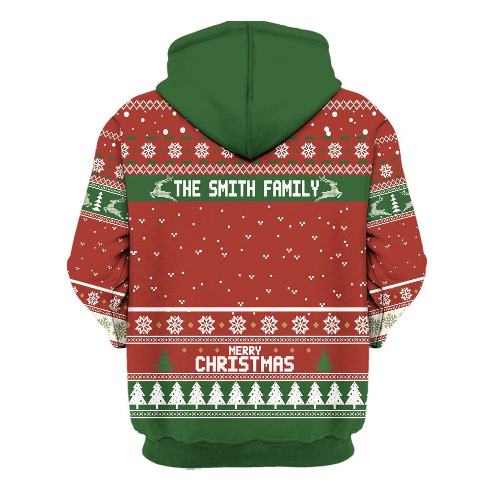 Amare Box Personalized Photo Family Ugly Sweater, Custom Merry Xmas Christmas Party Gift For Family Unisex Hoodie
