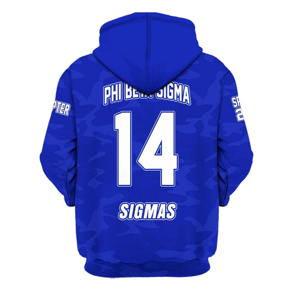 Ireishprint Phi Beta Sigma Custom Chapter Shirt, Personalized Camo Style Royal Blue Shirt Phi Beta Sigma Fraternity Hoodie